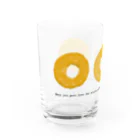 ZOZI SHOPのWhen you gaze into the doughnut hole, the doughnut hole gazes into you. Water Glass :left