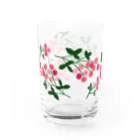 小鳥と映画館のボタニカル ベリーの花 増量版 Water Glass :left