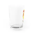 インコグッズのお店　ラブバード亭のコザクラインコ（ダンシング） Water Glass :left