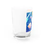 たんぽぽ帝国(おみやげ屋さん)の宇宙遊泳ぷにぷに Water Glass :left