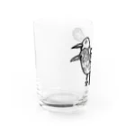 illust_designs_labの疫病退散！版画風のヨゲンノトリのイラスト グラス左面
