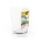 「Kiyomi Fujioka 」 Shopの川の向こうは お陽さま。感謝❣️ 大きく伸びをしようー Water Glass :left