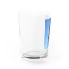 夜明け前の空の日の出とブルースカイ Water Glass :left