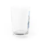 ya-pyの大理石 マーブル ブルー ゴールド Water Glass :left