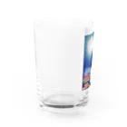 Unsight Blueのa mermaid under the moon light Water Glass :left