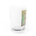 スミレ と トナカイ の モリのヒダの原っぱ Water Glass :left