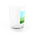 ✨🌈✨ユラクラカン🇯🇵 ✨🌈✨の☁️青空と雲☁️と青い山脈🗻ズ Water Glass :left
