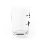 mikepunchのハチワレ猫 I am HACHIWARE CAT Water Glass :left