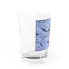ナイロドノのぎゅうぎゅうオオサンショウウオ　くすみブルー Water Glass :left