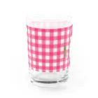 うさと愉快な仲間たちのうさうさグラス（ピンク） Water Glass :left