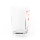 BASEBALL LOVERS CLOTHINGの「一握の砂フォーエバー」文字レッド Ver. Water Glass :left