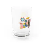 🍀葉っぱちゃんねる🍀の葉っぱ猫の葉っぱまみれ（白） Water Glass :left