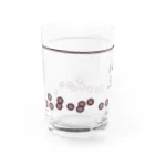 ジフクモンヤ電脳商店　SUZURI店のあほーくんタピオカミルクティー Water Glass :left