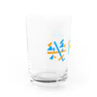 うさぎちゃんアイランドの幾何学模様ロゴ Water Glass :left