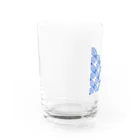 🏠やしおこうの秘密基地のWi-Fi青海波　ロゴ入り Water Glass :left