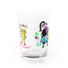 まとりこや ショップのまとり　と　おうえんたい　グラス Water Glass :left