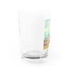 ふわりの絵画のような街（冬色） Water Glass :left