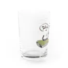 ねこ探知機のワオキツネザルのひらき Water Glass :left
