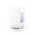 黒兎雪のみ空色 Water Glass :left