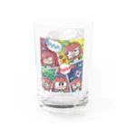 猫飯ちゃみのアメコミ風（ノーマルとモノクロカラー） Water Glass :left