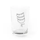 ヒツジとへびの餃子（線だけ）グラス Water Glass :left