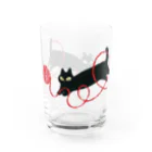 yuugatagataの黒ねこと毛糸玉 Water Glass :left