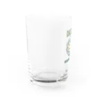 猫と釣り人のグリンピースゴハン(ドット絵) Water Glass :left