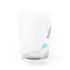 のらねこあもんのうっかりうさんつさんブルーハワイミント Water Glass :left