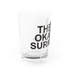 THE OKA SURFのSURF_THE OKASURF LOGO グラス左面