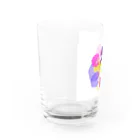 おにりかの水彩 カラフル 愛 幸せ花 Water Glass :left