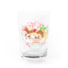 ☆弥＠怪我猫×2保護中の純喫茶ヌッコ★プリンアラネコダヨドーモ Water Glass :left