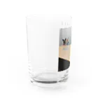 animal office lady おーえるの机のスミ子 Water Glass :left