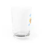 kauri tree の花と子猫(ハート) Water Glass :left