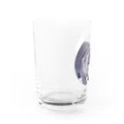 羊毛けだまkanaのカバさんのdaisukidayo！ Water Glass :left