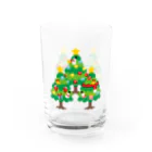 イラスト MONYAAT の森さんと林さんのクリスマス グラス左面