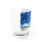 SAKURA スタイルの白い砂浜とビーチ Water Glass :left