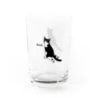 ハチワレ猫　ハチのお店のハチワレ猫　ハチ　グラス Water Glass :left