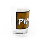 PHANT-ﾌｧﾝﾄ-のPHANT/ロゴ茶 Water Glass :left