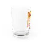 バッキバキの目のホロハムちゃん🐹🍻 Water Glass :left