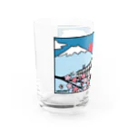 やすこーん（YASCORN）鉄道の鉄道：「踊り子」18５系と富士山、桜　イラスト Water Glass :left