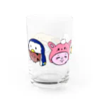 しろいのショップのおばけwithアニマル帽 Water Glass :left