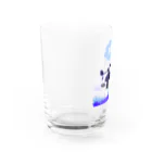 CW豊平_制作部のウシ（BLUE） Water Glass :left