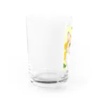 Miaws Shopのタンポポと白茶猫 Water Glass :left