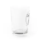 puikkoのダ・ヴィンチ　ウィトルウィウス的人体図（グレー） Water Glass :left