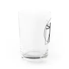 puikkoのダ・ヴィンチ　ウィトルウィウス的人体図（黒） Water Glass :left