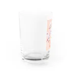 Miaws Shopの桜と三毛猫 Water Glass :left