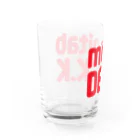 mimitabDECK.Kの耳たぶでっけー（赤ロゴ） Water Glass :left