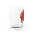 お花の双葉のレッドカーネーション Water Glass :left