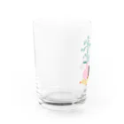 かわべしおん | イラストレーターのカスミソウとぬいぐるみ Water Glass :left