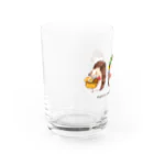 fukunofukuの秋のハリネズミトリオ Water Glass :left